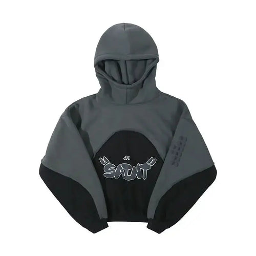 Unisex plush velvet padded hooded sweatshirt from Plush Fashion Hub, featuring a cozy design with a front pocket and drawstring hood.