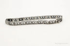 Vintage Cubic Zirconia Art Deco Sterling Silver Bracelet - Plush Fashion Hub
