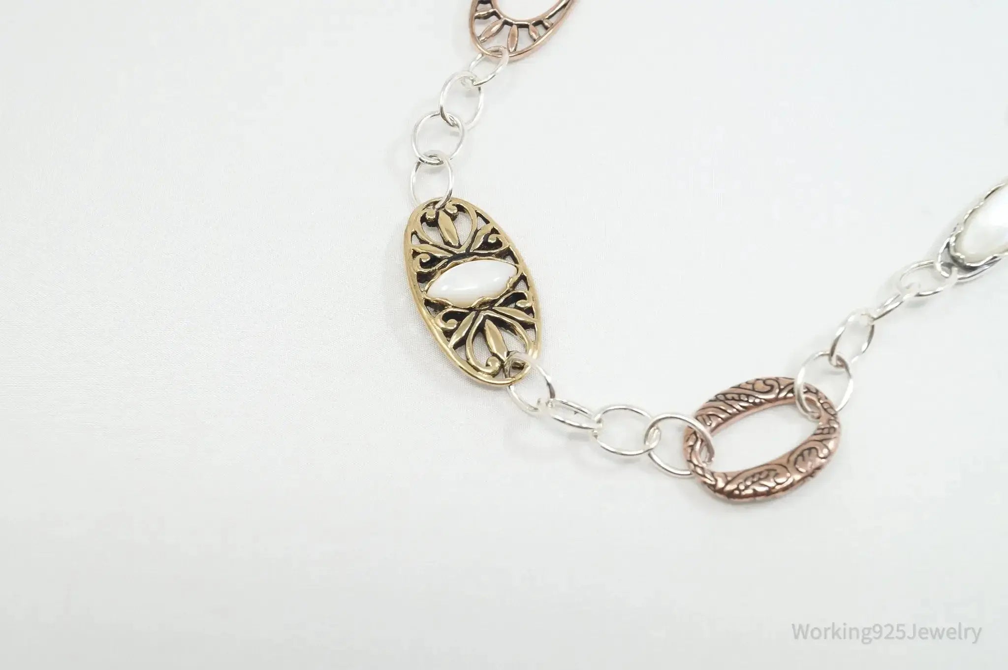 Vintage Designer Carolyn Pollack Relios Collection Sterling Silver Necklace - Plush Fashion Hub