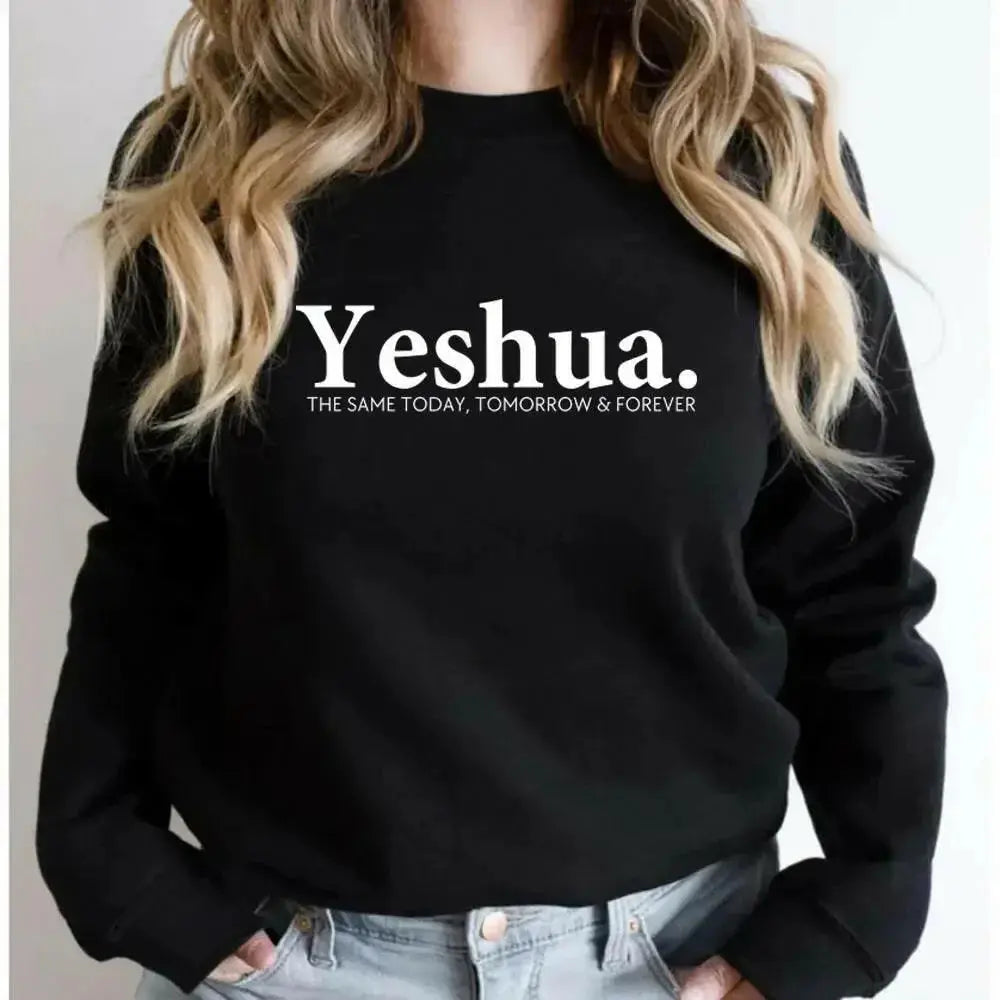 Vintage Yeshua Christian Sweatshirt Christian Apparel Faith - Plush Fashion Hub