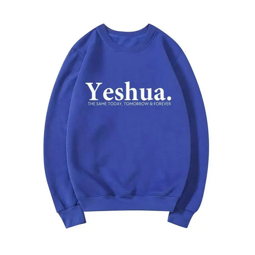 Vintage Yeshua Christian faith sweatshirt by Plush Fashion Hub, featuring retro religious design and comfortable fit.
