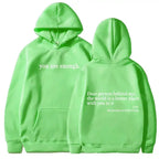 Women's Brushed Hoody Plain Letters - Plush Fashion Hub