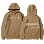 Women's Brushed Hoody Plain Letters - Plush Fashion Hub