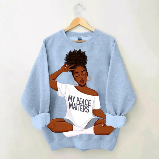 Women's Casual Loose Creative Printed Hoodie - Plush Fashion Hub