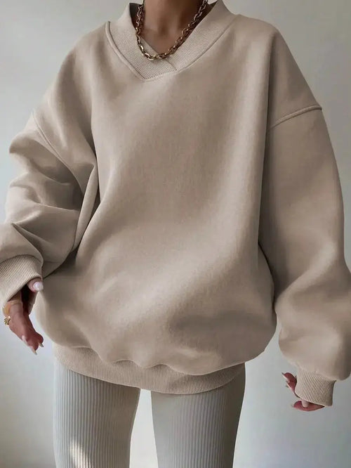 Women’s soft knit crew neck sweater by Plush Fashion Hub, featuring a casual long-sleeve solid color pullover.