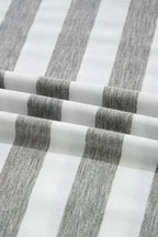 Casual Striped V-Neck Midi T-Shirt Dress - Plush Fashion Hub