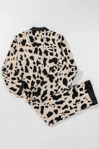 Button Up Long Sleeve Top and Pants Lounge Set - Plush Fashion Hub