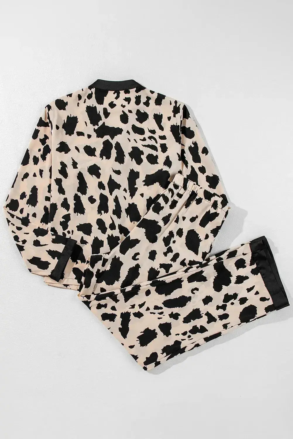 Button Up Long Sleeve Top and Pants Lounge Set - Plush Fashion Hub