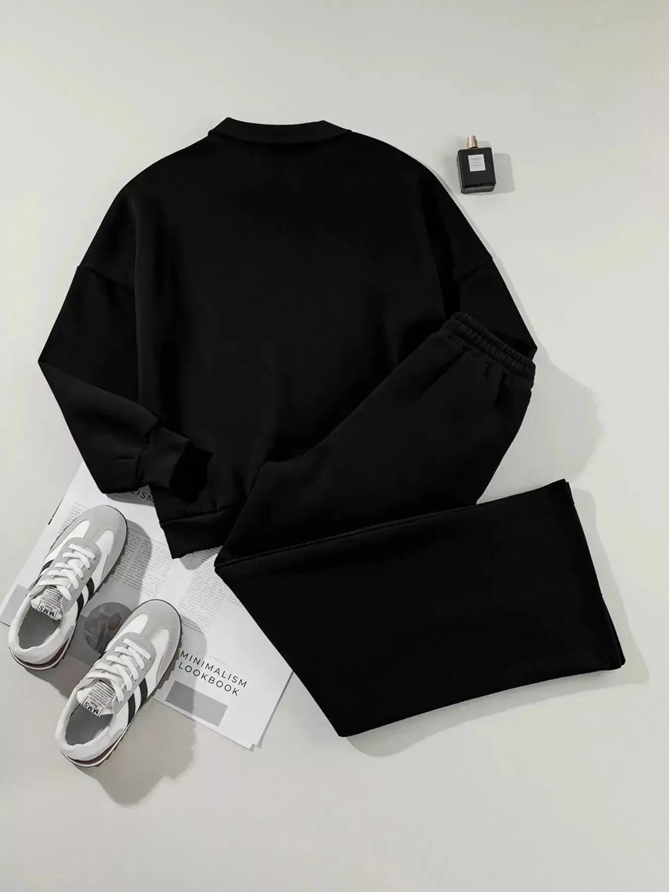 Drop Shoulder Zip Up Jacket and Drawstring Pants Active 2pcs Set - Plush Fashion Hub