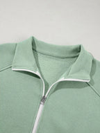 Drop Shoulder Zip Up Jacket and Drawstring Pants Active 2pcs Set - Plush Fashion Hub