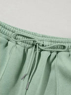 Drop Shoulder Zip Up Jacket and Drawstring Pants Active 2pcs Set - Plush Fashion Hub