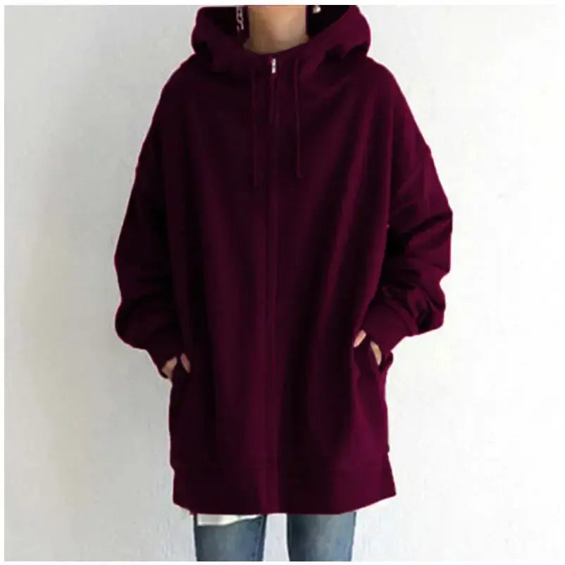 Women's Fuzzy Hoodies Long Sport Pullover Hoodie - Plush Fashion Hub