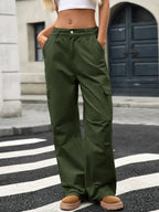 Wide Leg Cargo Jeans - Plush Fashion Hub