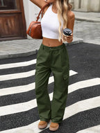 Wide Leg Cargo Jeans - Plush Fashion Hub