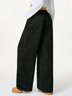 Drawstring Wide Leg Pants - Plush Fashion Hub