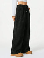 Drawstring Wide Leg Pants - Plush Fashion Hub