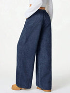 Drawstring Wide Leg Pants - Plush Fashion Hub