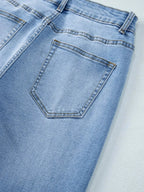 High Waist Wide Leg Washed Jeans - Plush Fashion Hub