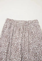 Leopard Button Down Long Sleeve Top and Pants Lounge Set - Plush Fashion Hub