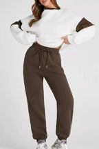 Drop Shoulder Loose Sweatshirt and Joggers Active Set - Plush Fashion Hub