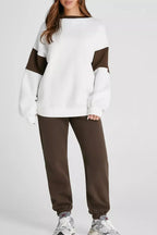 Drop Shoulder Loose Sweatshirt and Joggers Active Set - Plush Fashion Hub