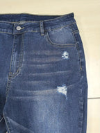 Plus Size Slim Fit Distressed Jeans - Plush Fashion Hub