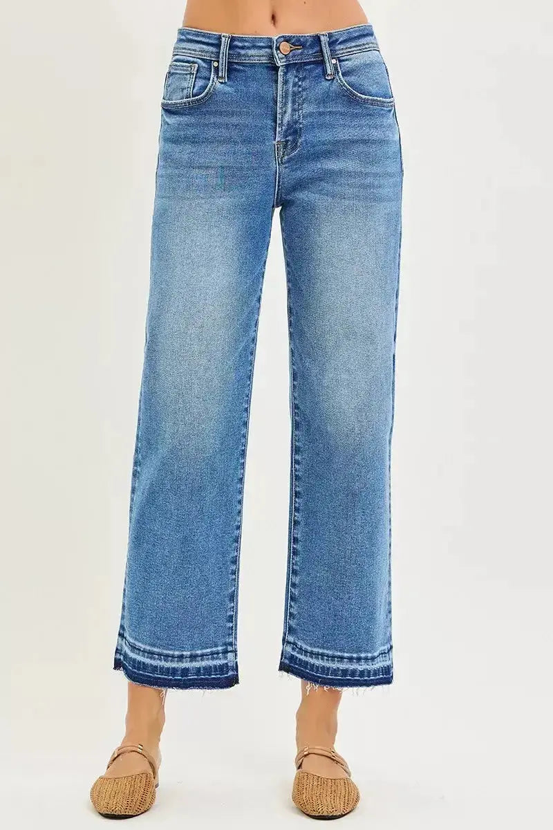 RISEN Full Size Slouchy Cropped Boyfriend Jeans Plus Size - Plush Fashion Hub