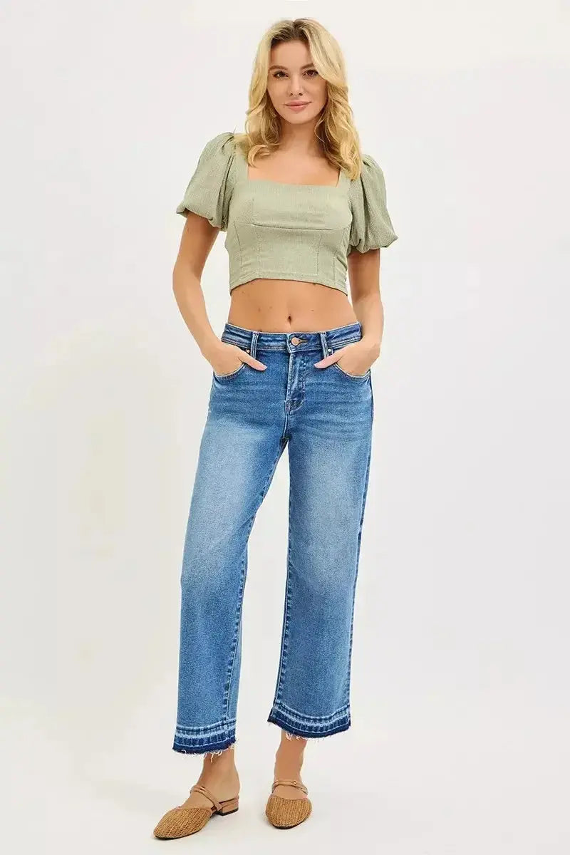 RISEN Full Size Slouchy Cropped Boyfriend Jeans Plus Size - Plush Fashion Hub