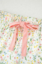 Printed Button Up Short Sleeve Top and Shorts Lounge Set - Plush Fashion Hub