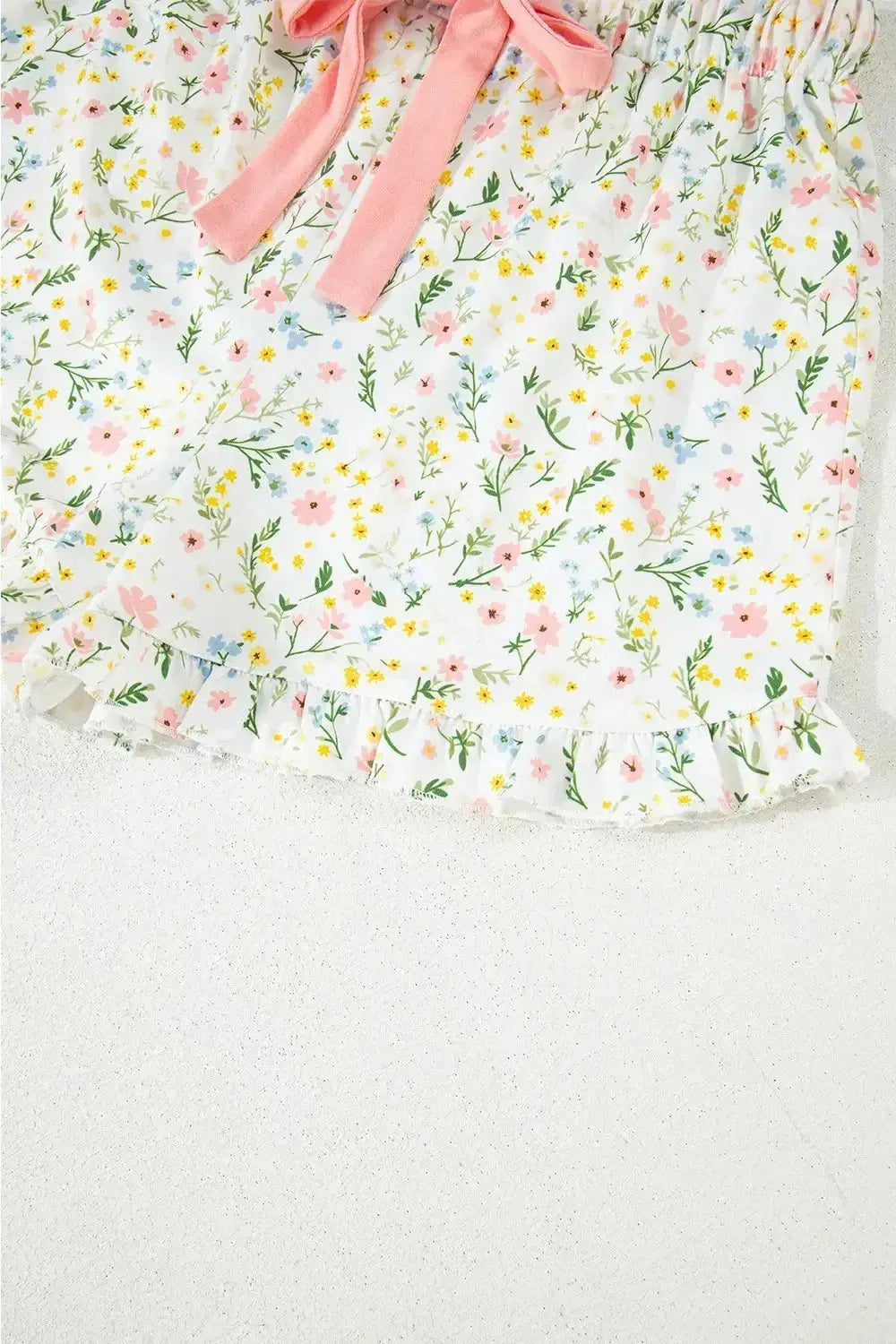 Printed Button Up Short Sleeve Top and Shorts Lounge Set - Plush Fashion Hub