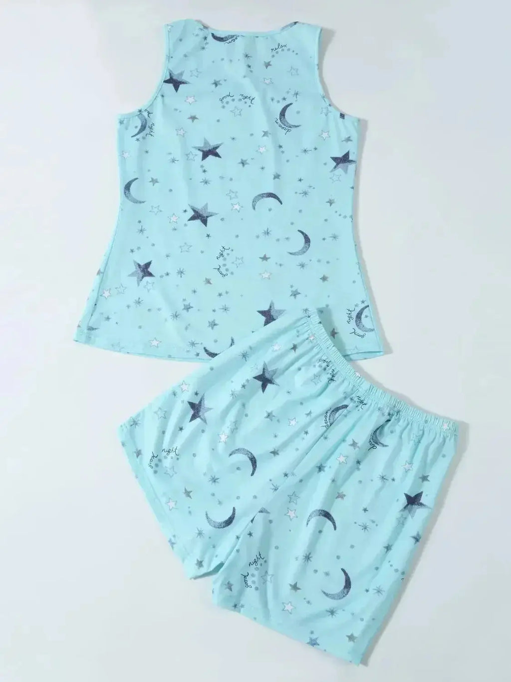 Printed Round Neck Top and Shorts Lounge Set - Plush Fashion Hub