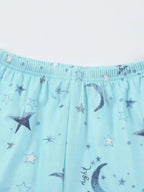 Printed Round Neck Top and Shorts Lounge Set - Plush Fashion Hub
