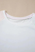 Rainbow Striped Round Neck T Shirt and Shorts Lounge Set - Plush Fashion Hub
