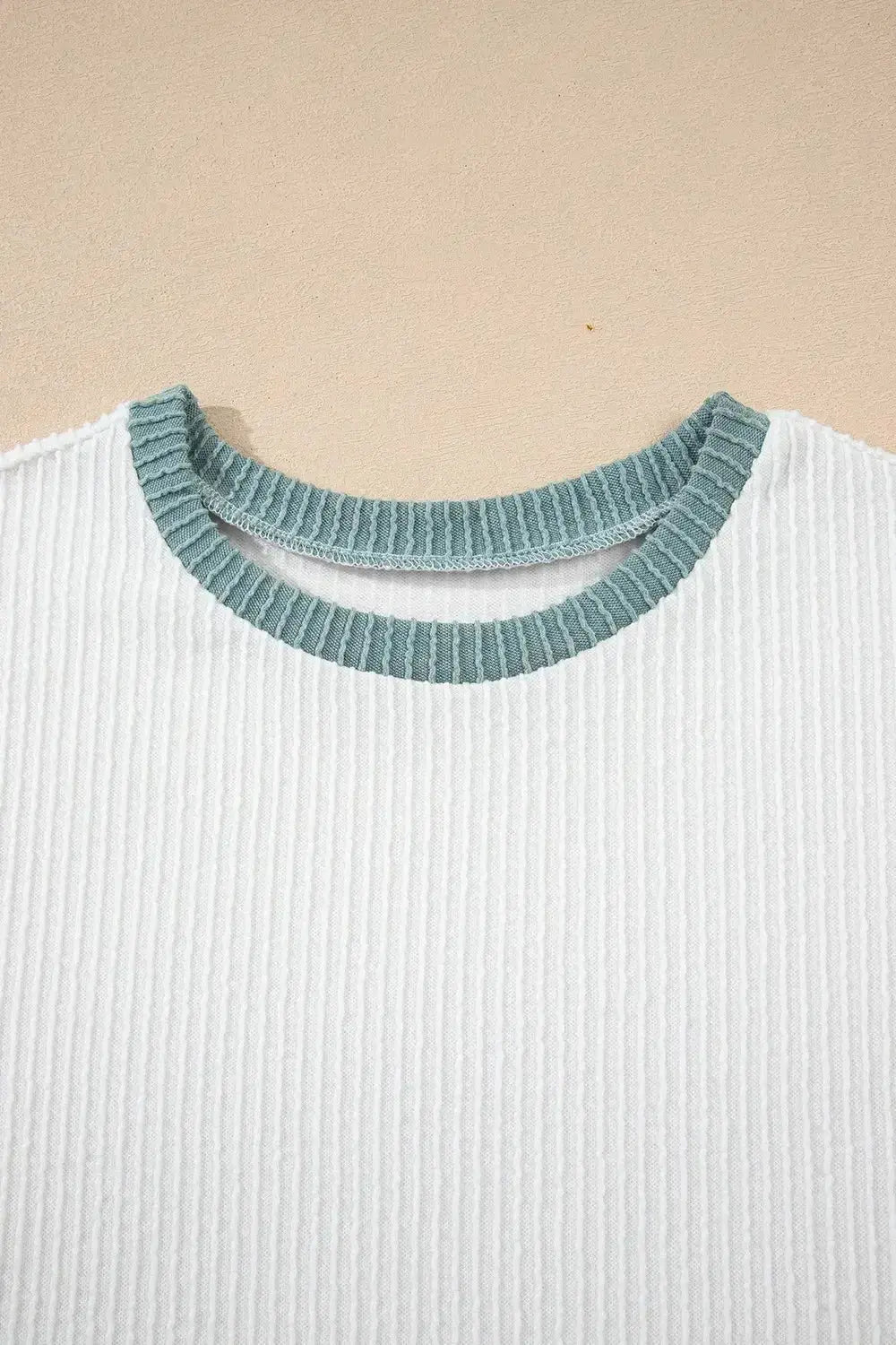 Contrast Trim Ribbed Knit Sleeveless Top - Plush Fashion Hub