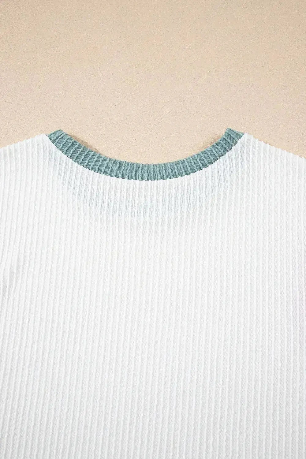 Contrast Trim Ribbed Knit Sleeveless Top - Plush Fashion Hub