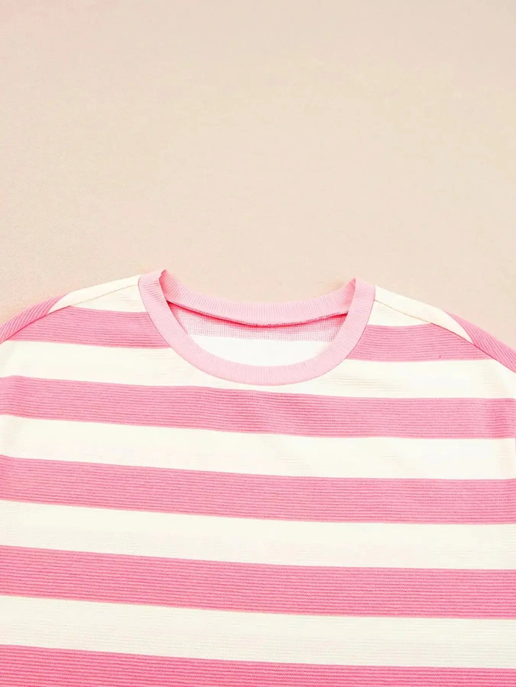 Stripe Cap Sleeve Pocketed Shift Dress - Plush Fashion Hub