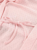 Tie Waist Kimono Sleeve Lounge Nightgown - Plush Fashion Hub