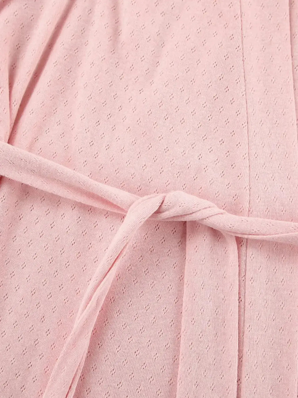 Tie Waist Kimono Sleeve Lounge Nightgown - Plush Fashion Hub