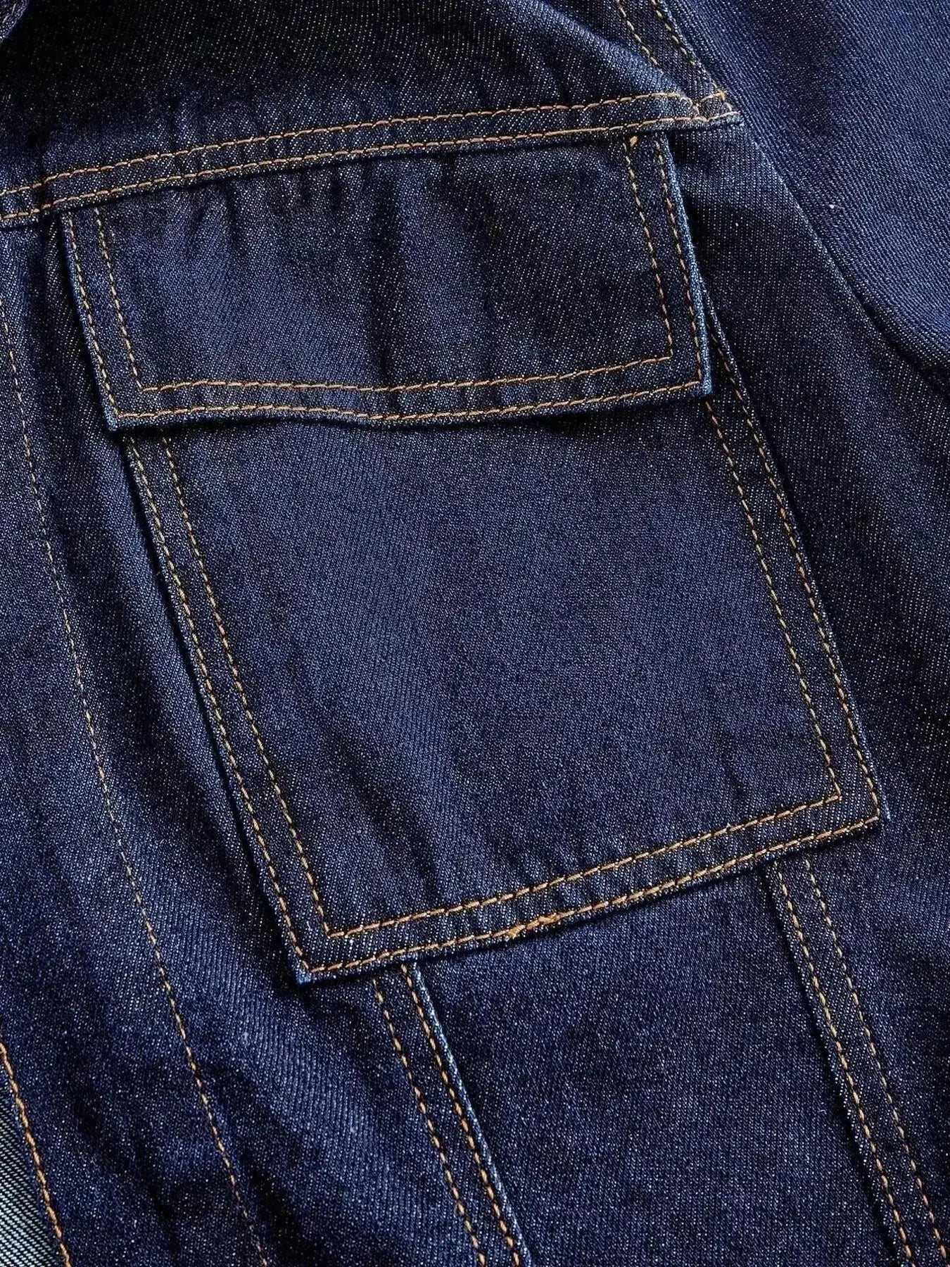 Tie Waist Long Sleeve Denim Jacket - Plush Fashion Hub
