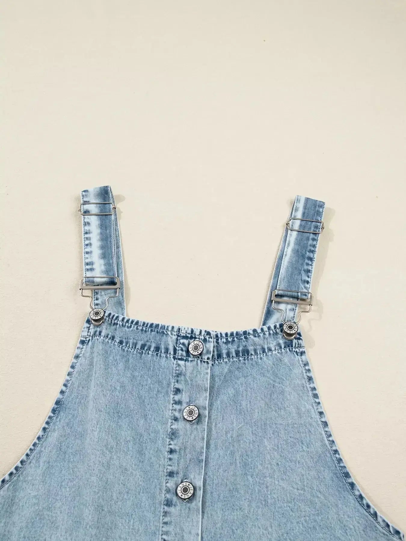 Tiered Flowy Overall Denim Dress - Plush Fashion Hub