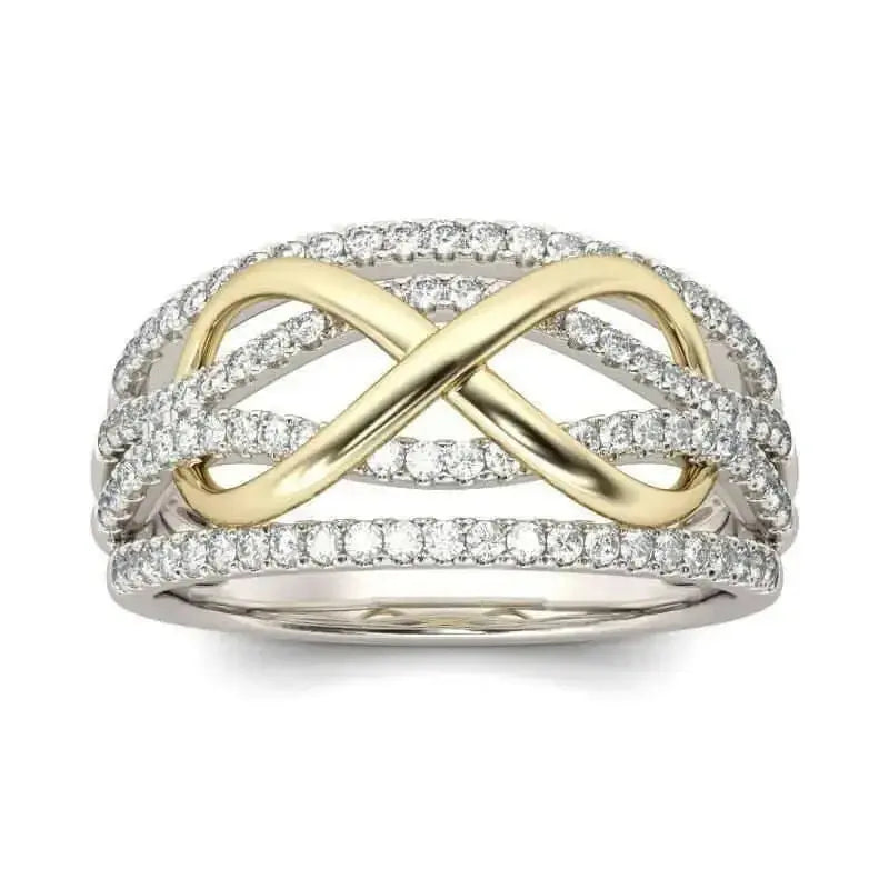 Women's Two-tone Fashion Ring - Plush Fashion Hub
