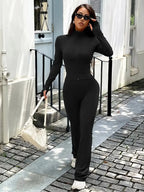 Zip Up Long Sleeve Outerwear and Pants Active Set - Plush Fashion Hub