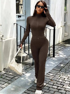 Zip Up Long Sleeve Outerwear and Pants Active Set - Plush Fashion Hub