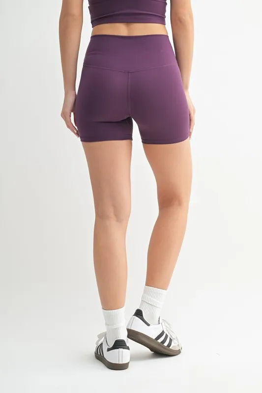 Trendsi Mono B Venice Cloud Light Contour Biker Shorts in soft, lightweight activewear with a cloud pattern for comfortable movement.