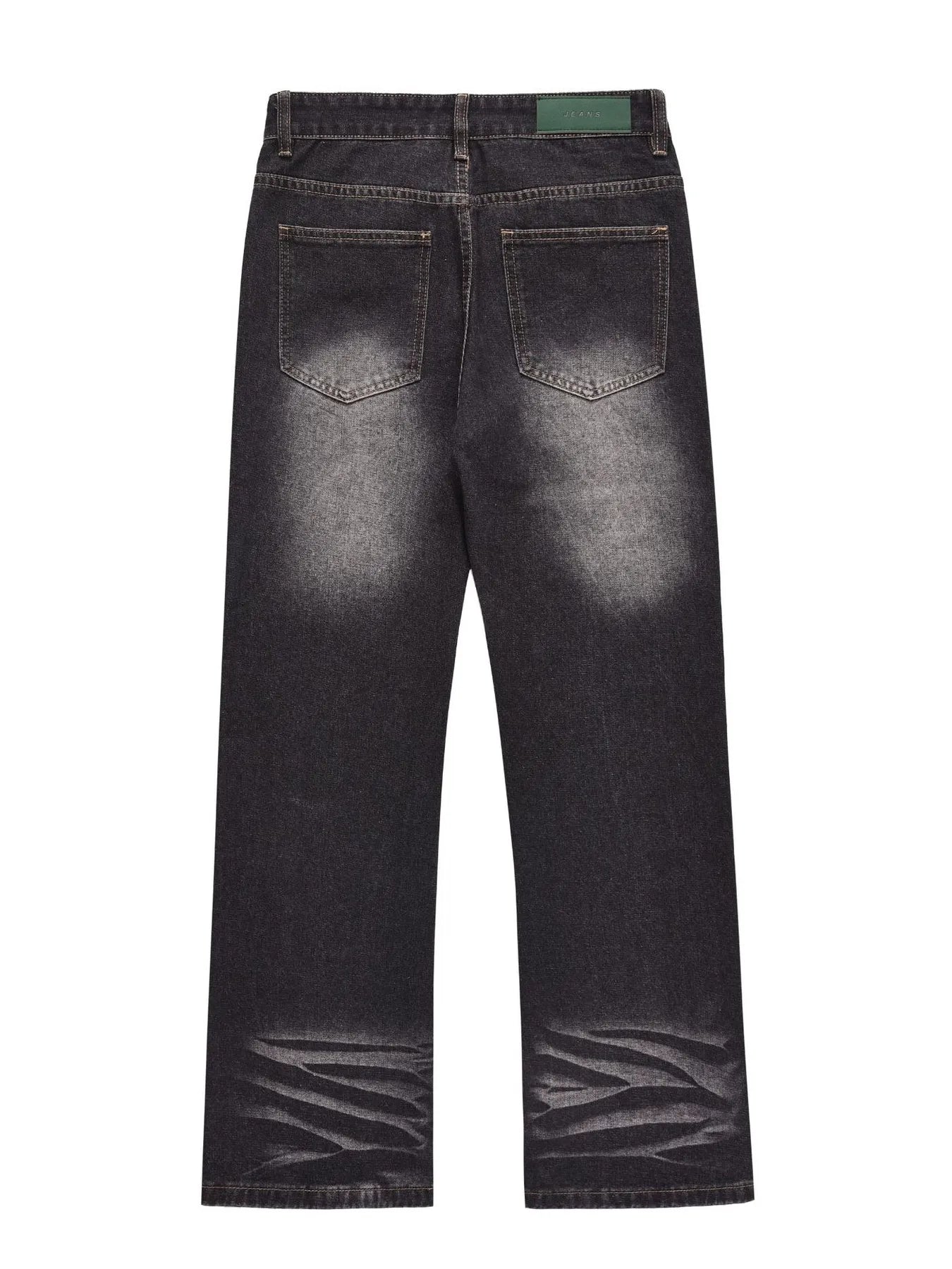 Men's wide-leg denim jeans by Trendsi, showing a relaxed fit and classic blue denim fabric with visible stitching details.