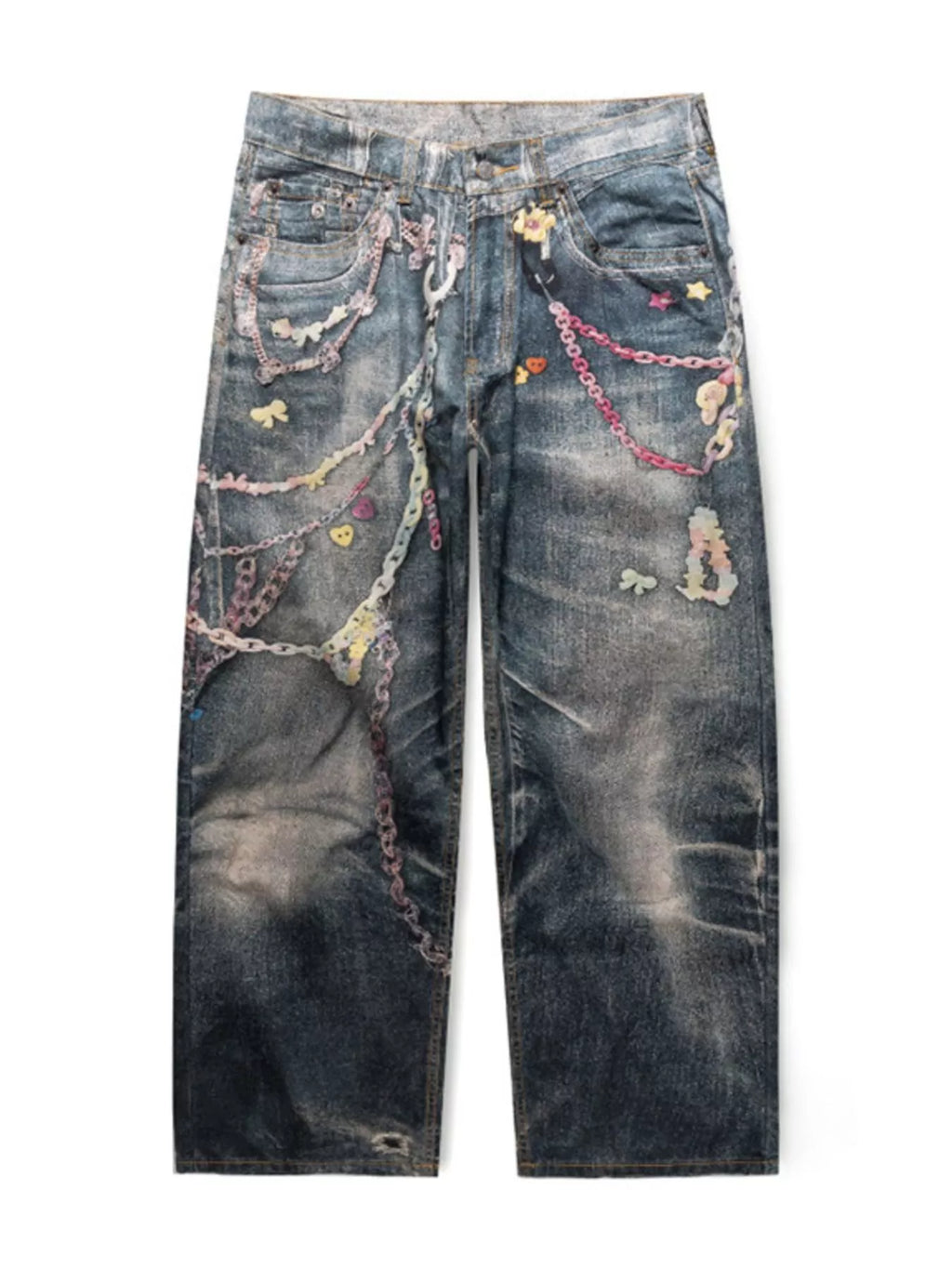 Men's wide leg denim jeans by Plush Fashion Shop, showcasing relaxed fit, classic five-pocket design, and sturdy denim fabric.