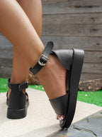 Ankle Strap Platform Sandals - Plush Fashion Hub