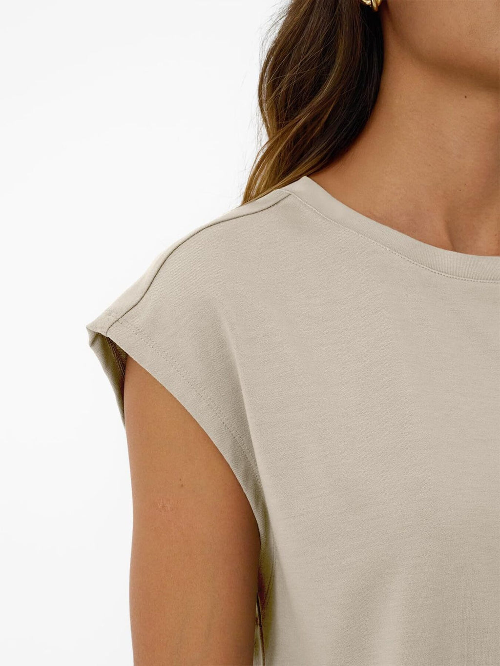 Women's soft round neck cap sleeve lounge set with drawstring shorts, featuring a comfortable 2-piece design by Trendsi.