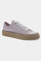 Beast Fashion Lace Up Woven Espadrille Sole Sneakers - Plush Fashion Hub
