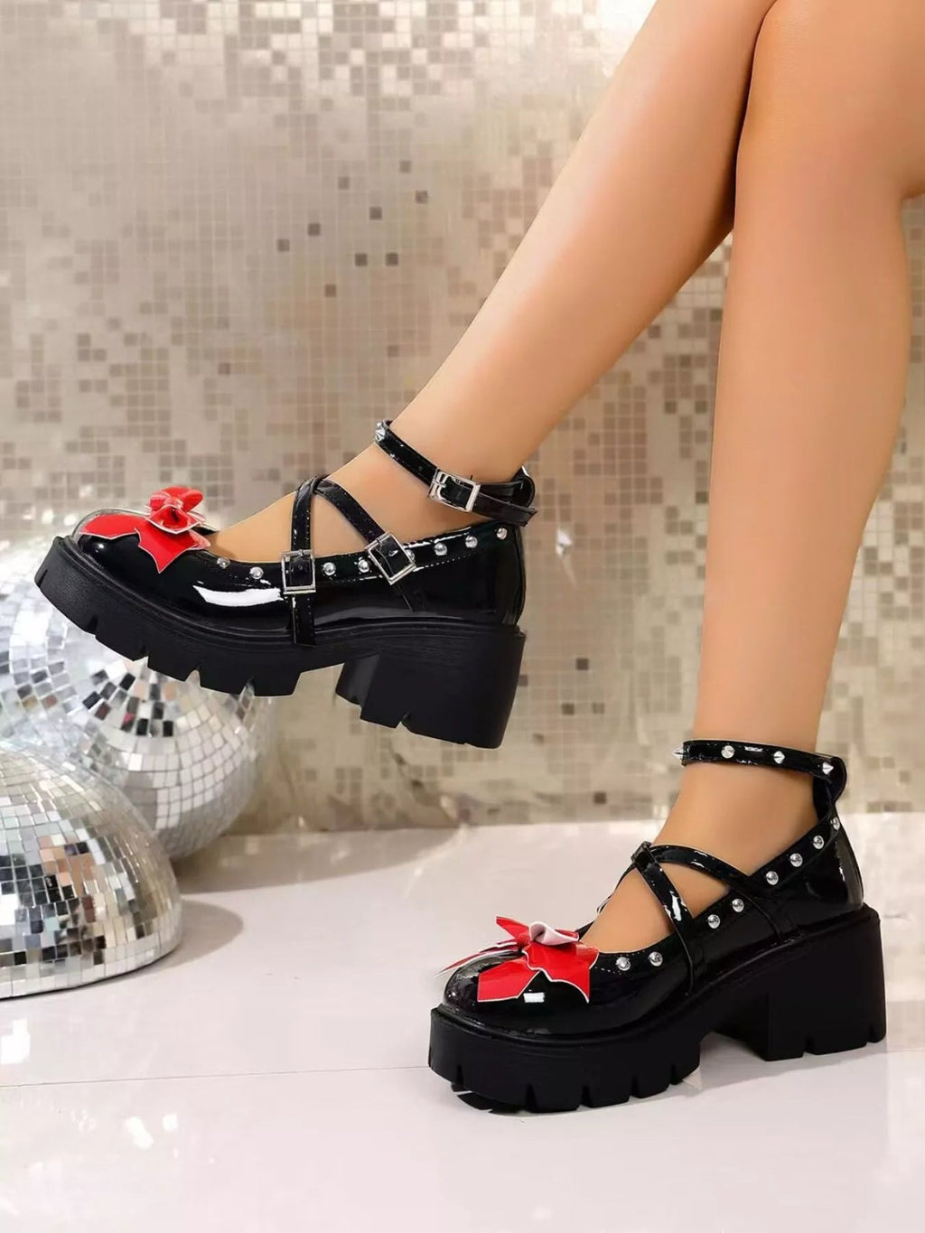 Bow Round Toe Block Heels Pumps - Plush Fashion Hub